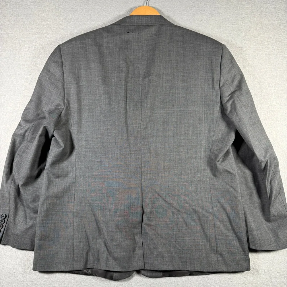 Lauren Ralph Lauren Mens Grey Wool 2-Button Blazer Jacket Natural 50R 50 Regular